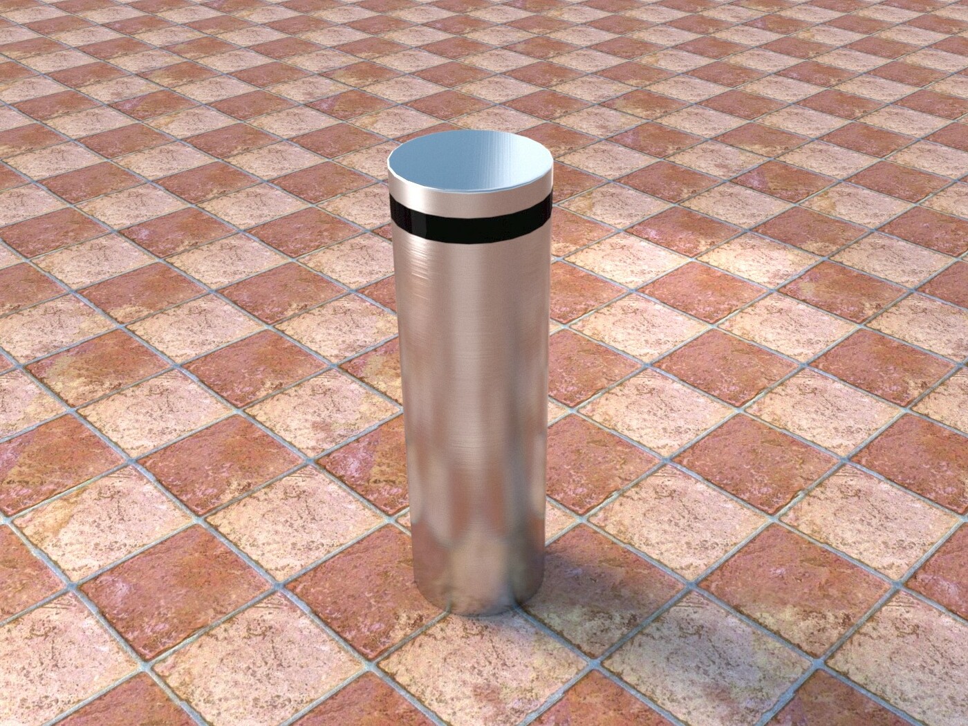 PAS 68 Bollard Sleeve Premium Diamond Stainless Steel 273 Townscape