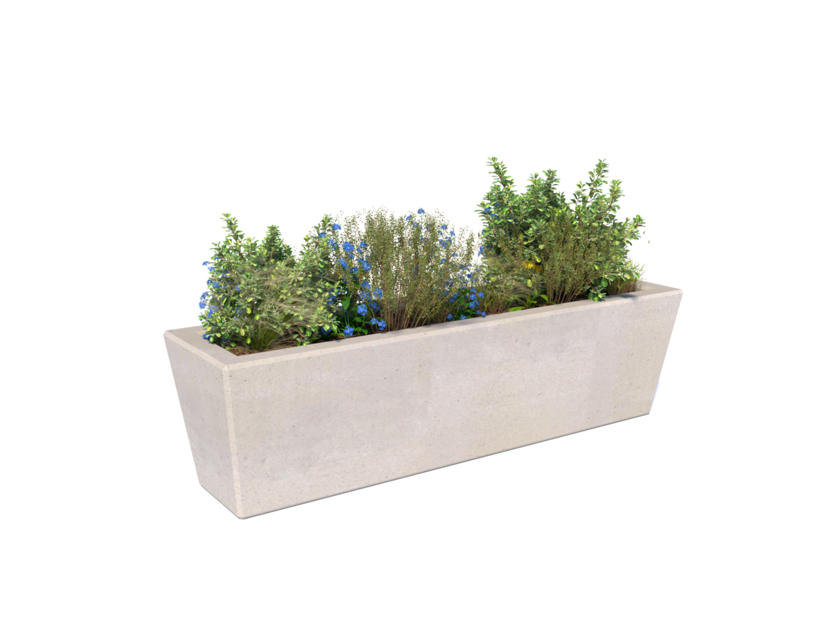 Street Planters Stylish Commercial Urban Large Concrete Planters