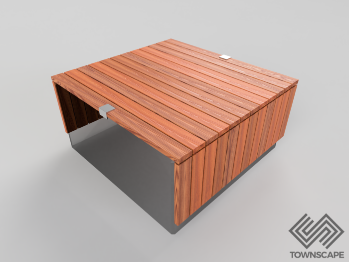 CT Block Square Hardwood Seat Top with side cladding