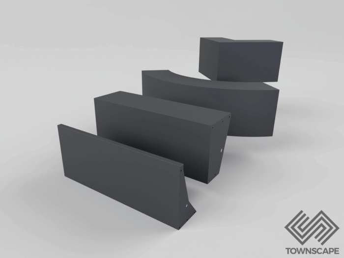 LINEAR Retaining Wall Planter / Seat - CORTEN STEEL/MILD STEEL - Image 2