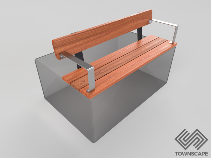 CT Block Seat Top With Half Hardwood Seat, Backrest and Armrests Option 2