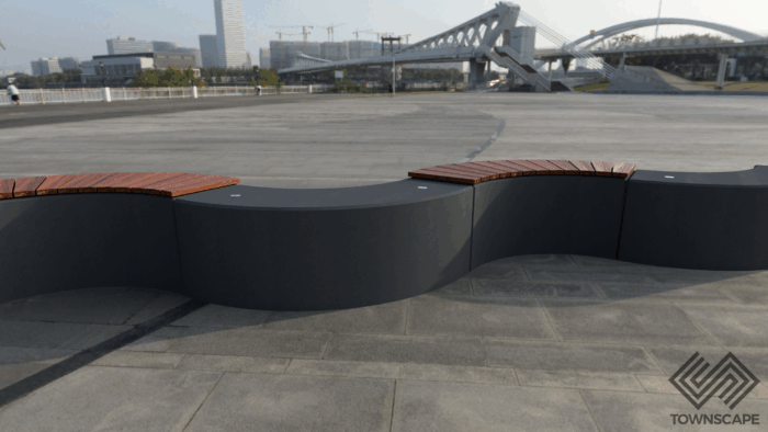 Concrete Bench Unity 800mm Internal Radius - Image 2
