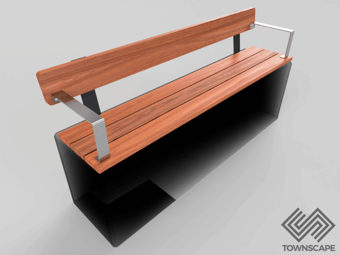 Unity Bishop Hardwood Timber Seat Top with Backrest Style 2