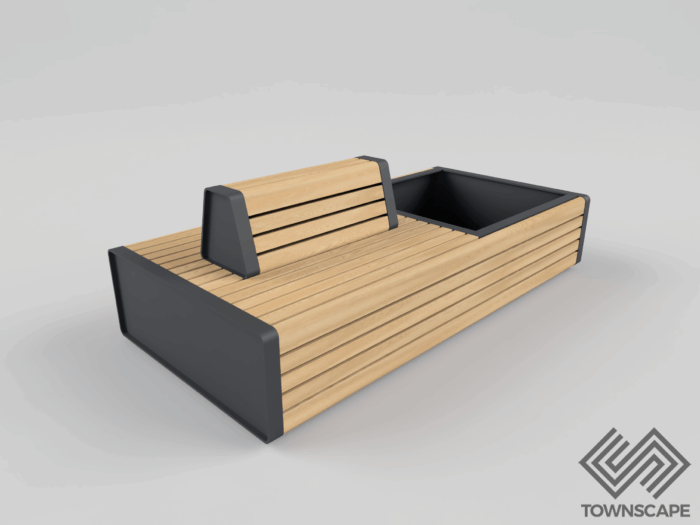 Flight Range Planter and Seat with Double Backrest
